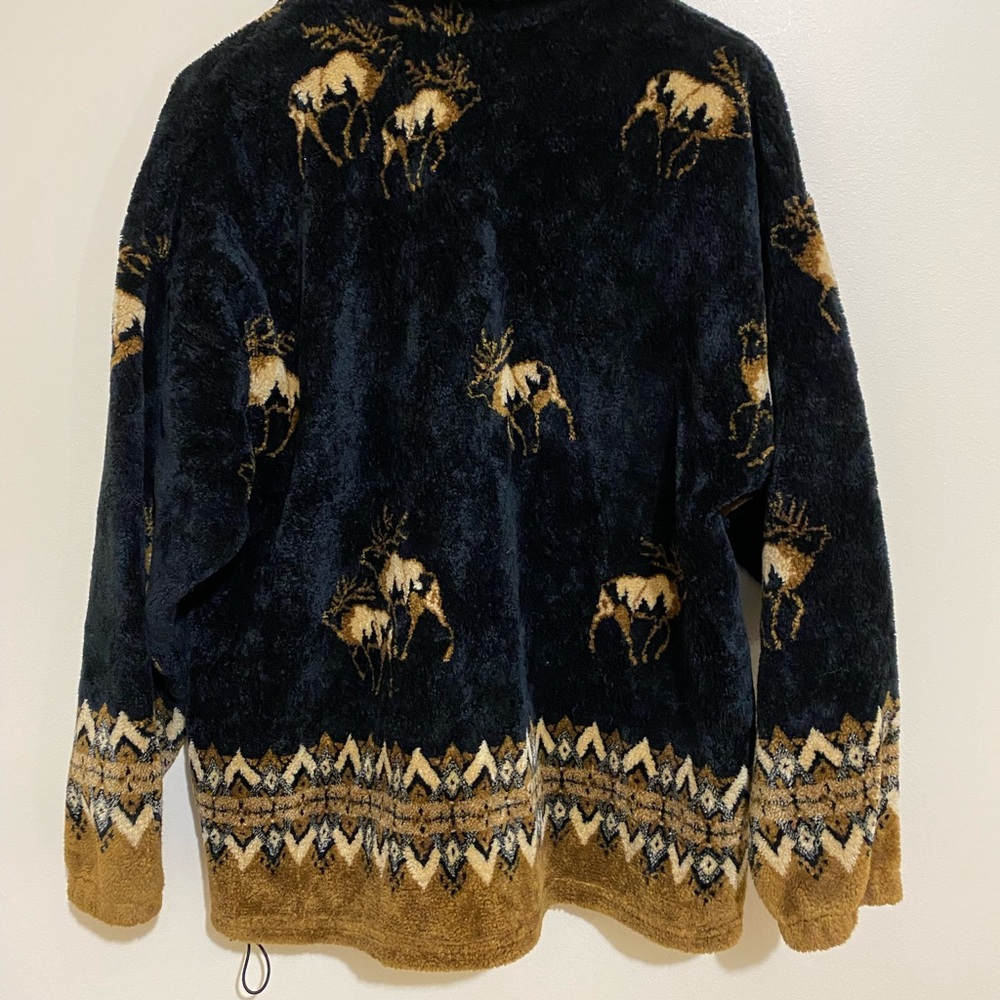 Vintage 90s Fleece/Cozy Animal/wildlife Zippered Jacket/Coat SOLD****** - Picture 5 of 8
